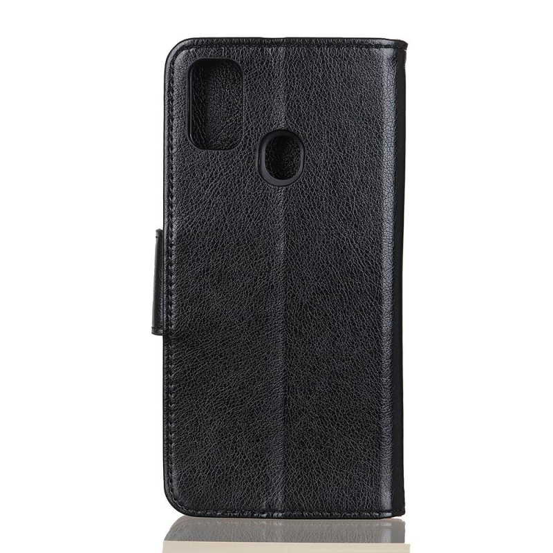 Nappa Texture Split Wallet Stand Cover for OnePlus Nord N100 - Black
