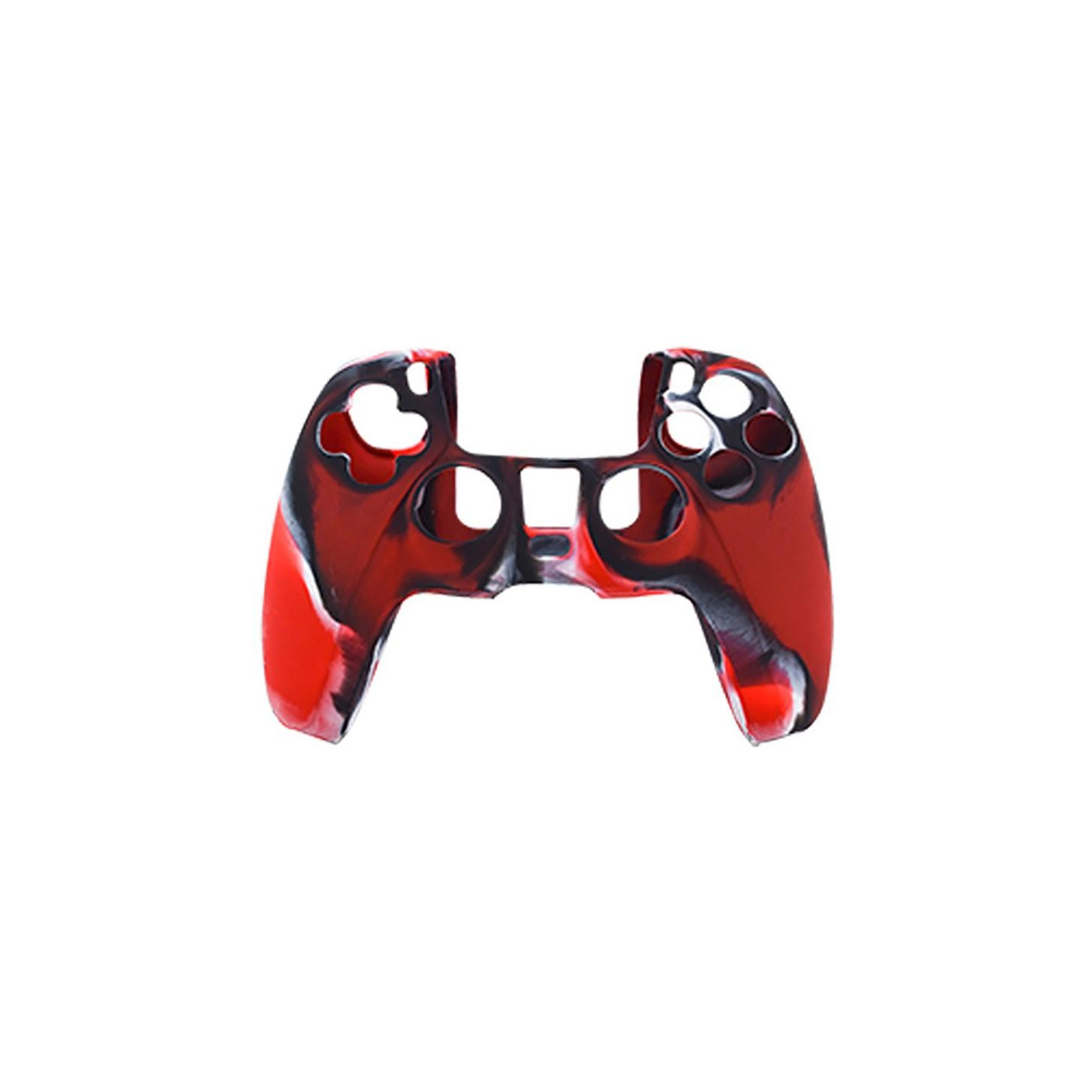 Silikone hudgreb til Playstation 5 PS5 Controller - Camouflage Rød/Sort