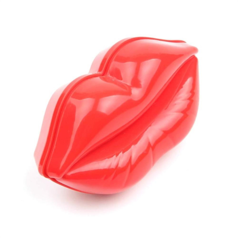 Lip - Shaped Hair Comb Compact Hair Brush Hairbrush with Mirror