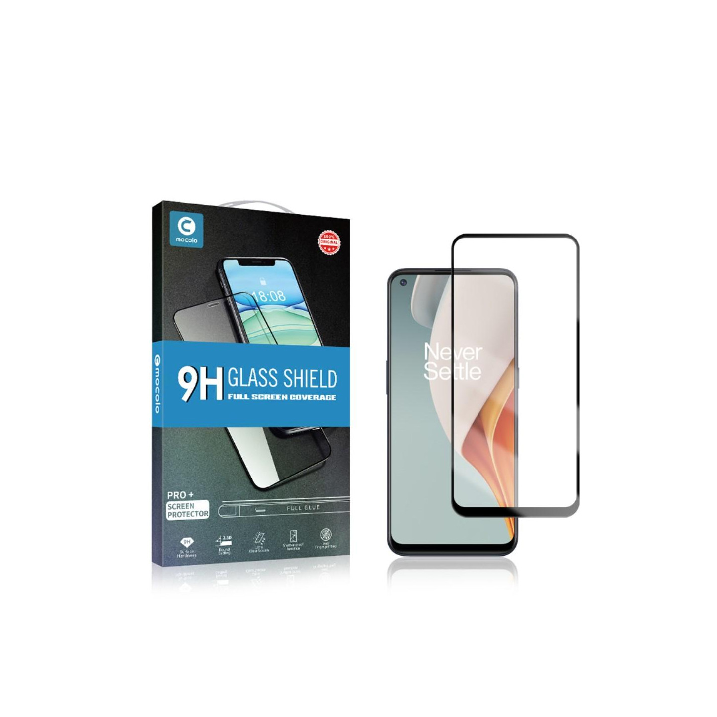 MOCOLO karkaistu lasi koko näytön kalvo OnePlus Nord N10 5G