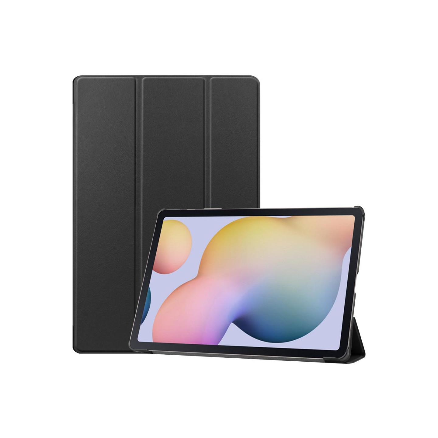 Trifoldet Stand Smart Taske til Samsung Galaxy Tab S7 Plus - Sort