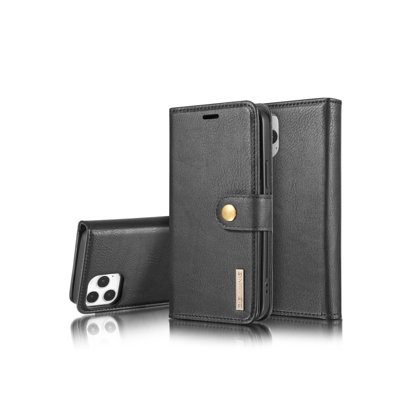 DG.MING til iPhone 12 Pro Max Stilfuld Pung Taske - Sort