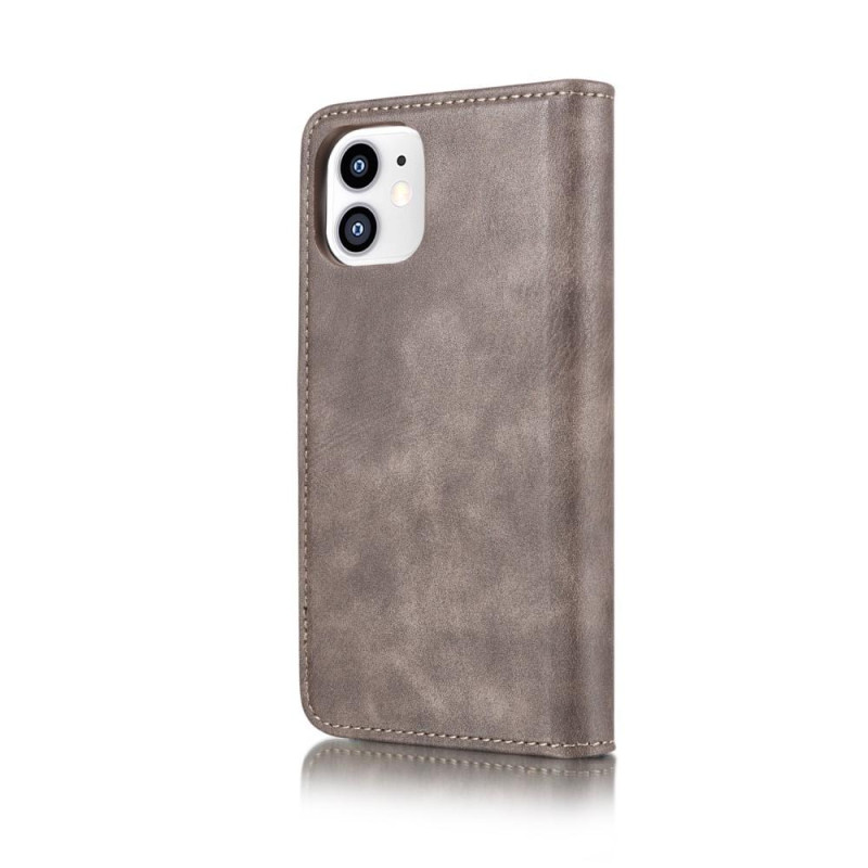 DG.MING For iPhone 12 Mini Stylish Wallet Case - Gray