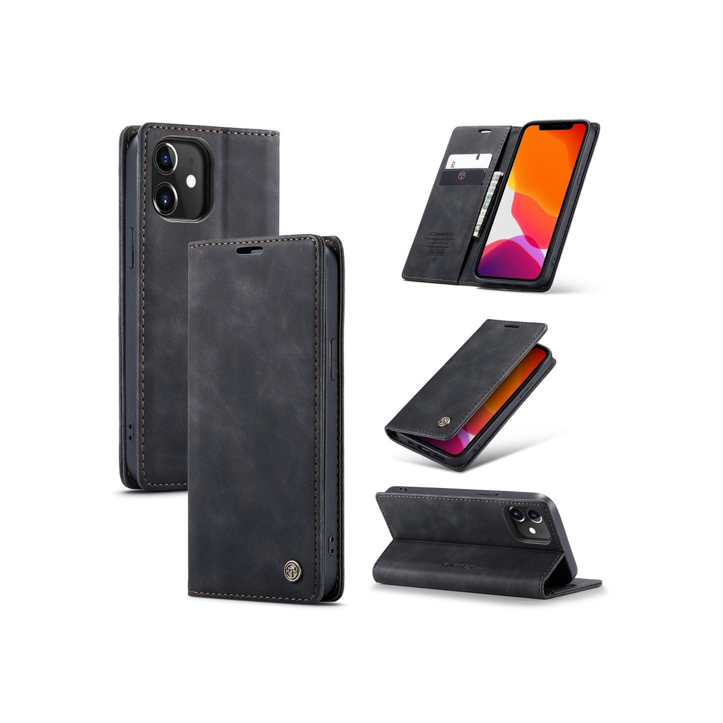 CASEME Retro Wallet Case for iPhone 12 Pro/ 12