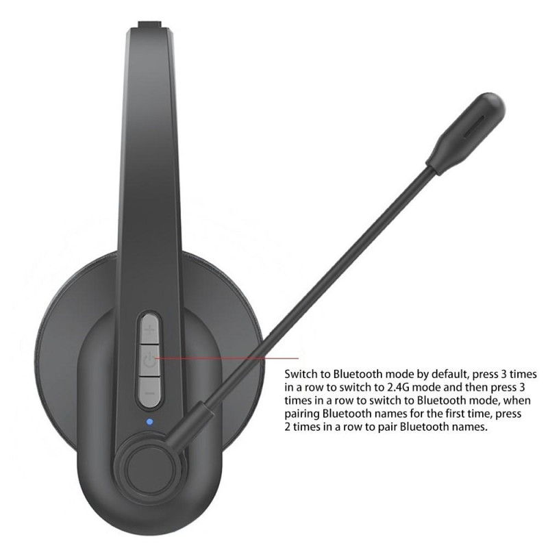 OY631 Bluetooth 5.3 Headset Kundeservice Hovedtelefon med mikrofonheadset.