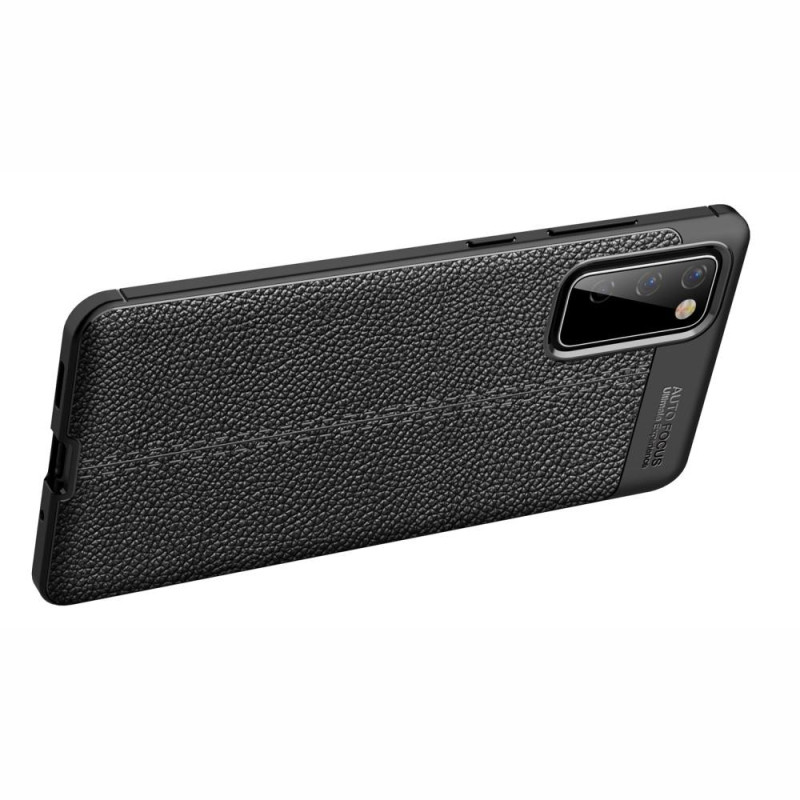 Samsung Galaxy S20 FE TPU Case Shell Litchi Texture - Svart