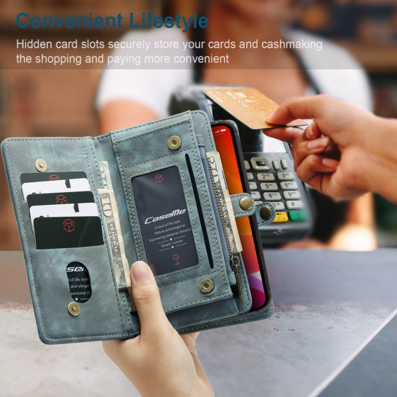CASEME iPhone 12/iPhone 12 Pro 2 - in - 1 Lompakkopuhelimen kuori
