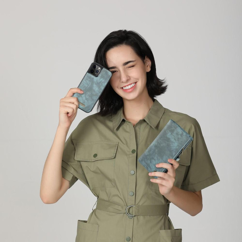 CASEME iPhone 12/iPhone 12 Pro 2 - i - 1 Pung Telefonskal Grøn