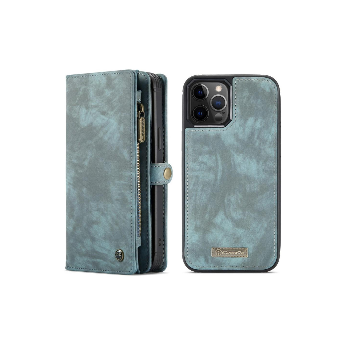 CASEME iPhone 12 Pro Max 2 - in - 1 Wallet Phone Shell Sininen
