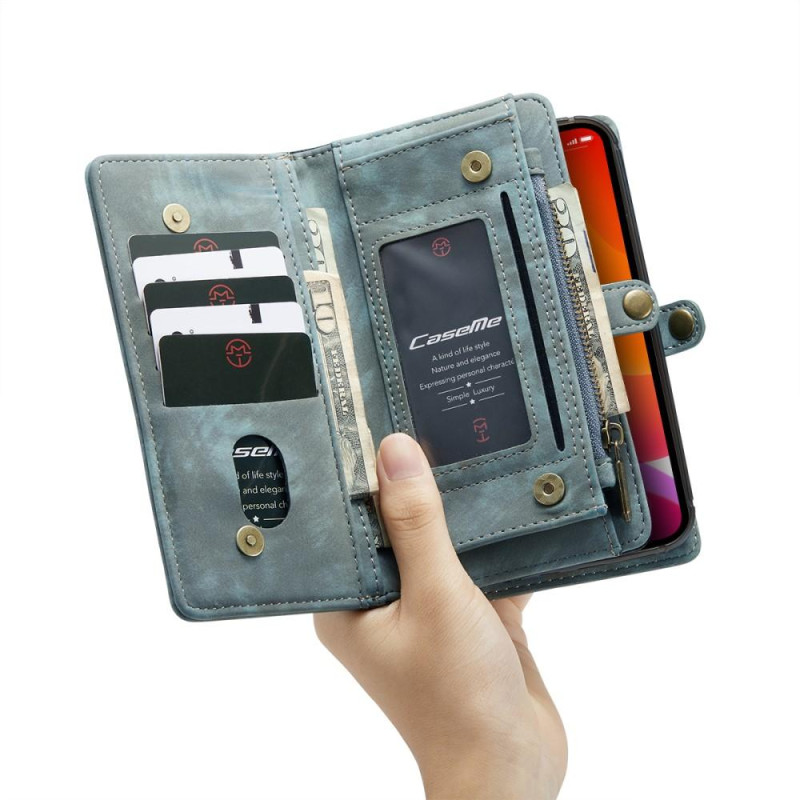 CASEME iPhone 12 Pro Max Retro Lommebok - cover - Blå