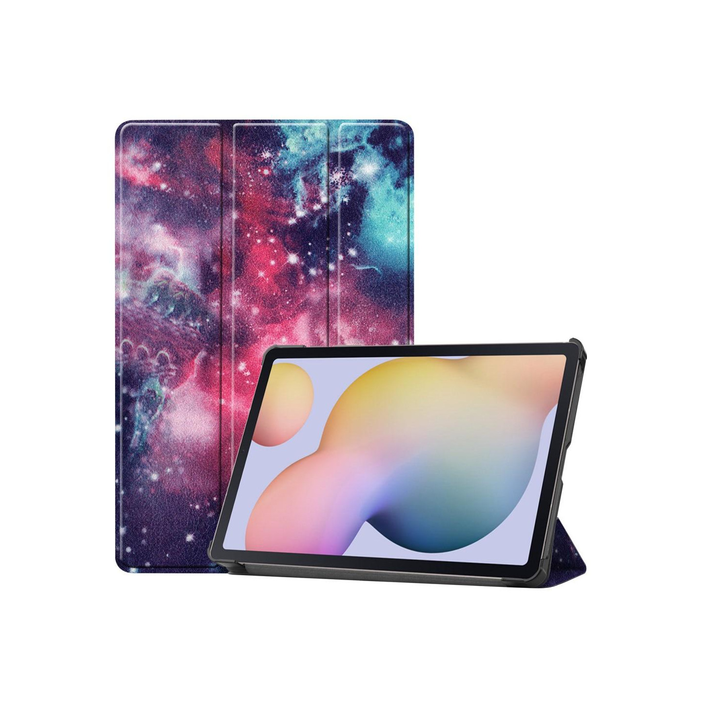 Tri - fold Stand Smart Suojakuori - Samsung Galaxy Tab S7 / S8 - Space