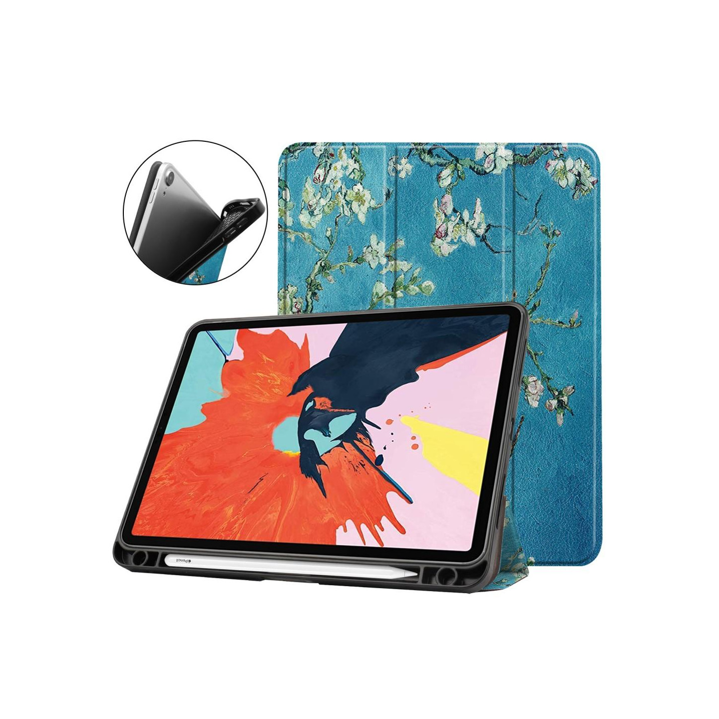 Apple iPad Air (2020) (2022) Trifoldet stativ - tabletetui - Træ