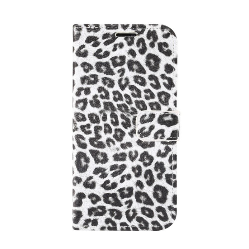 iPhone 12/12 Pro Lommebok - deksel Leopard - Hvit