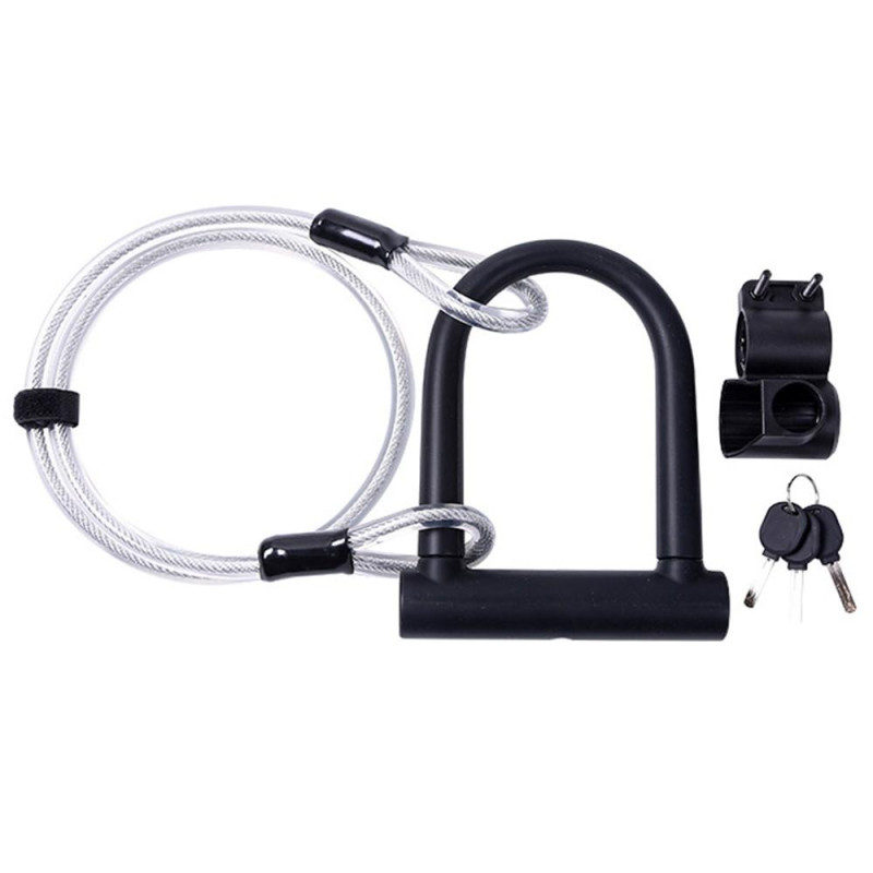 Lock Anti - theft Bicycle Motorcycle Scooter with Security Cable