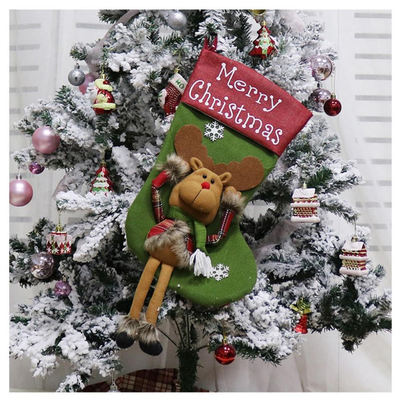 Christmas Stocking Sock Tree Hanging Decoration - Elk