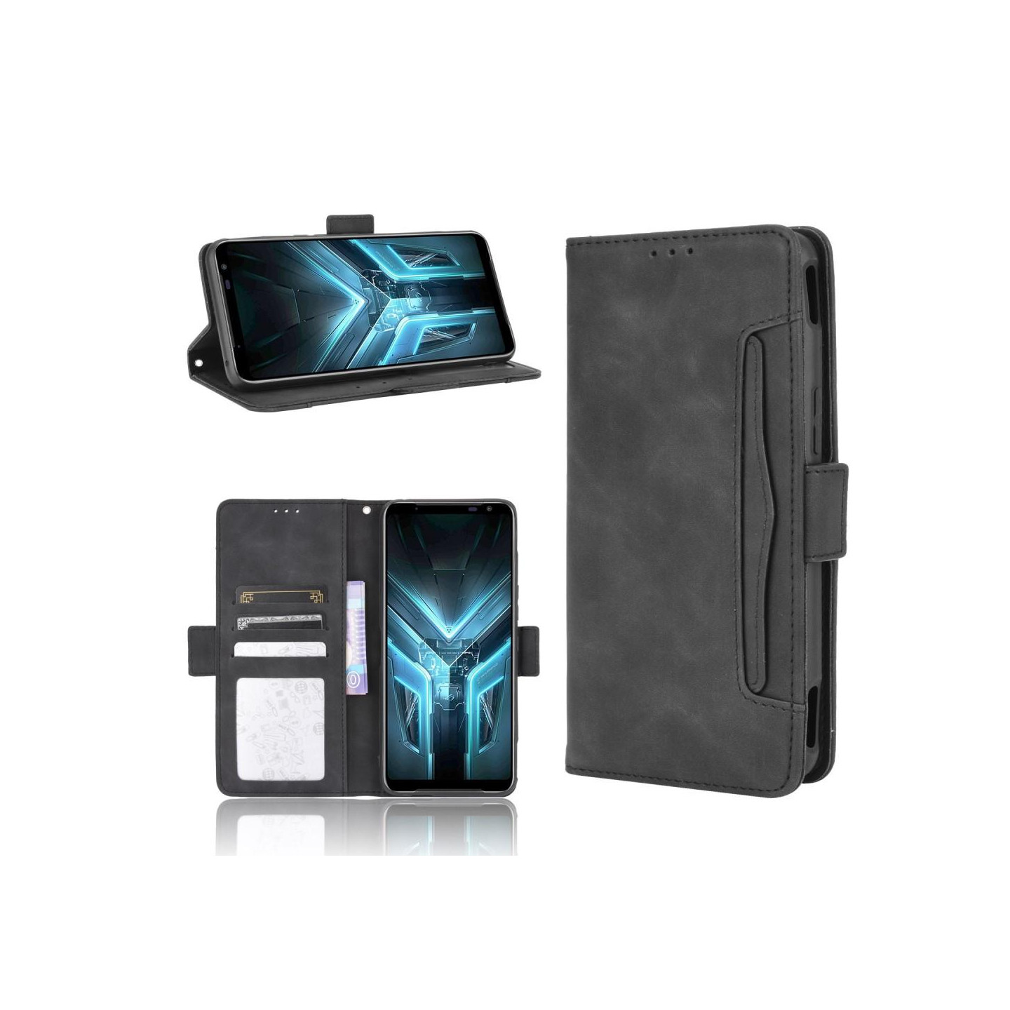 Wallet Stand Flip Protective Case for Asus ROG Phone 3