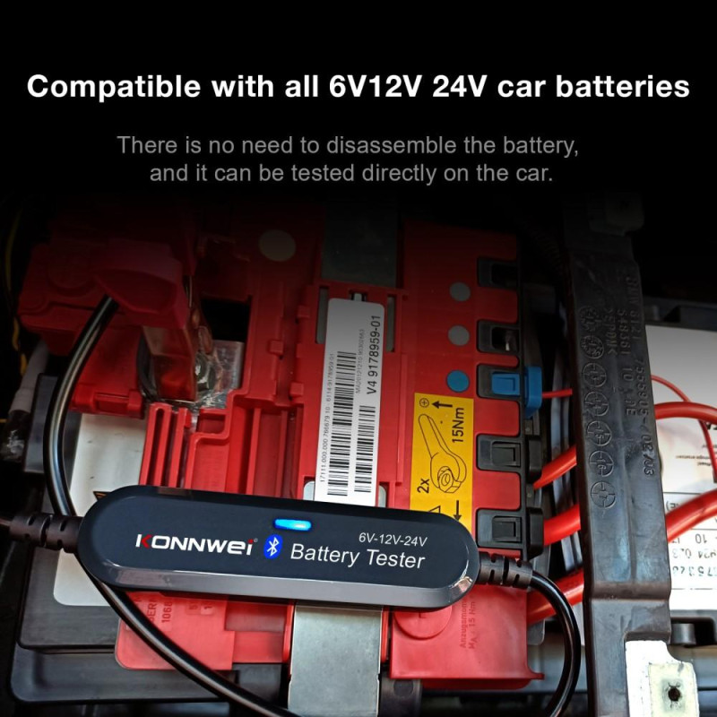 Multi - Function Bluetooth Battery Tester Car Truck MC 6 12 24V