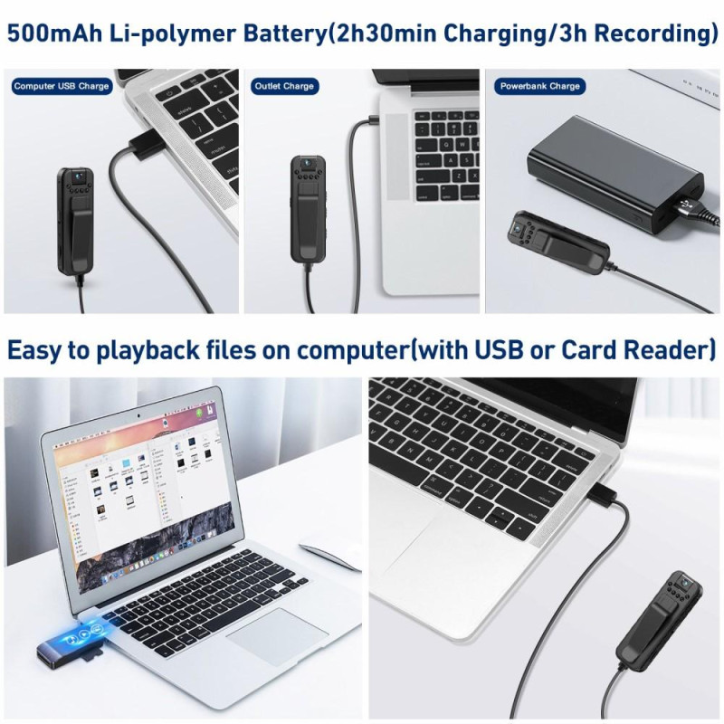 1080P HD udendørs sportskamera infrarød vidvinkel videomonitor