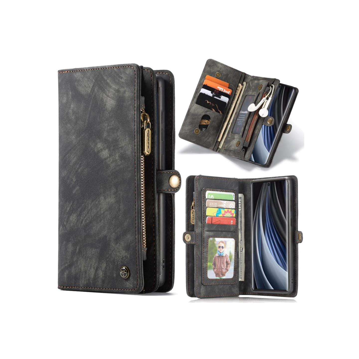 CASEME Samsung Galaxy Note 20 Retro Lær Lommebok - deksel