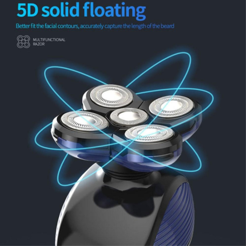 Miesten sähköinen parranajokone Bald Head vedenpitävä partakone 4 - in - 1