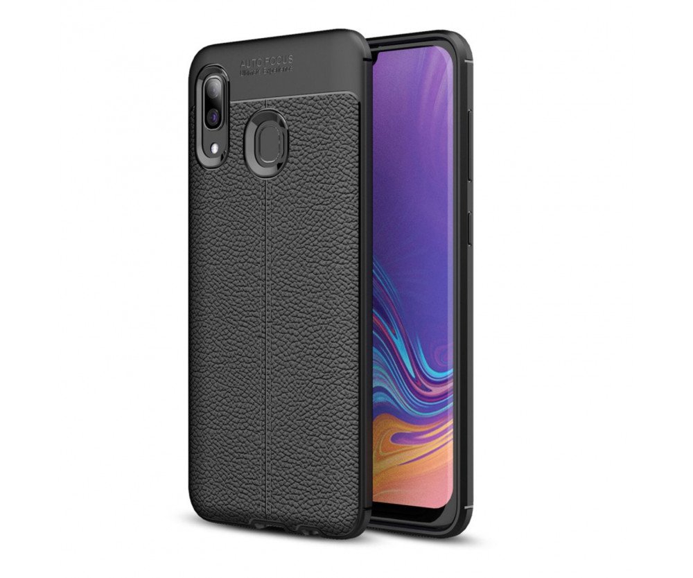 Samsung Galaxy A40 TPU-skal Litchi Grain