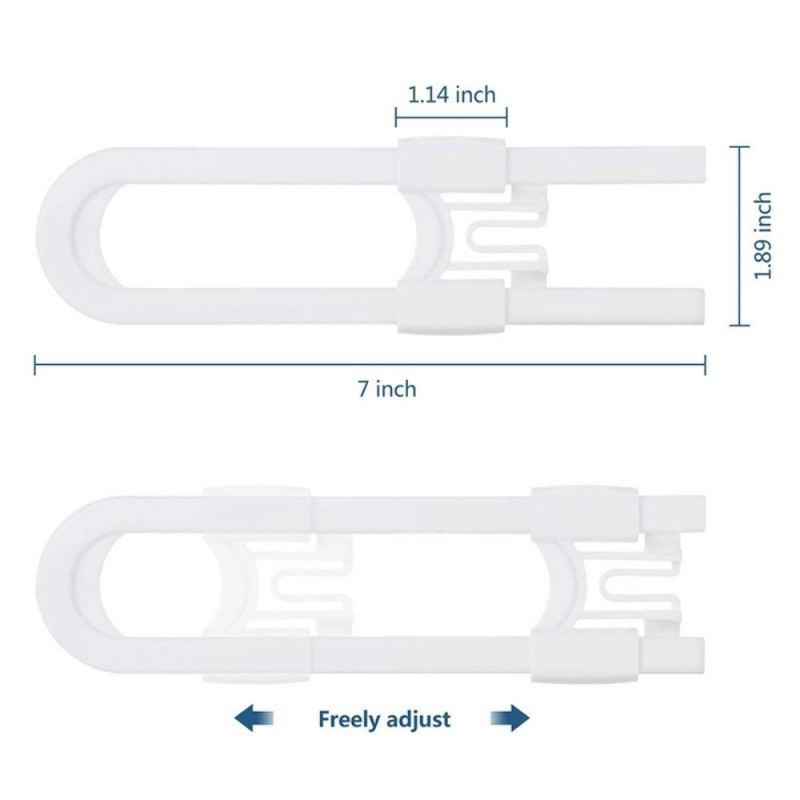 Lapsiturvallinen kaappilukko Vauvan turvalukko U - muotoinen kaapin salpa kotiin