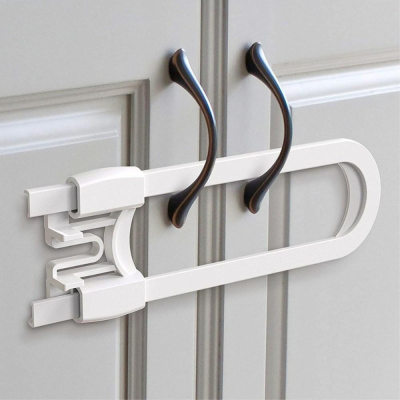 Child Proof Cabinet Lock Baby Safety Lock U Shaped Cabinet Latch for Home
