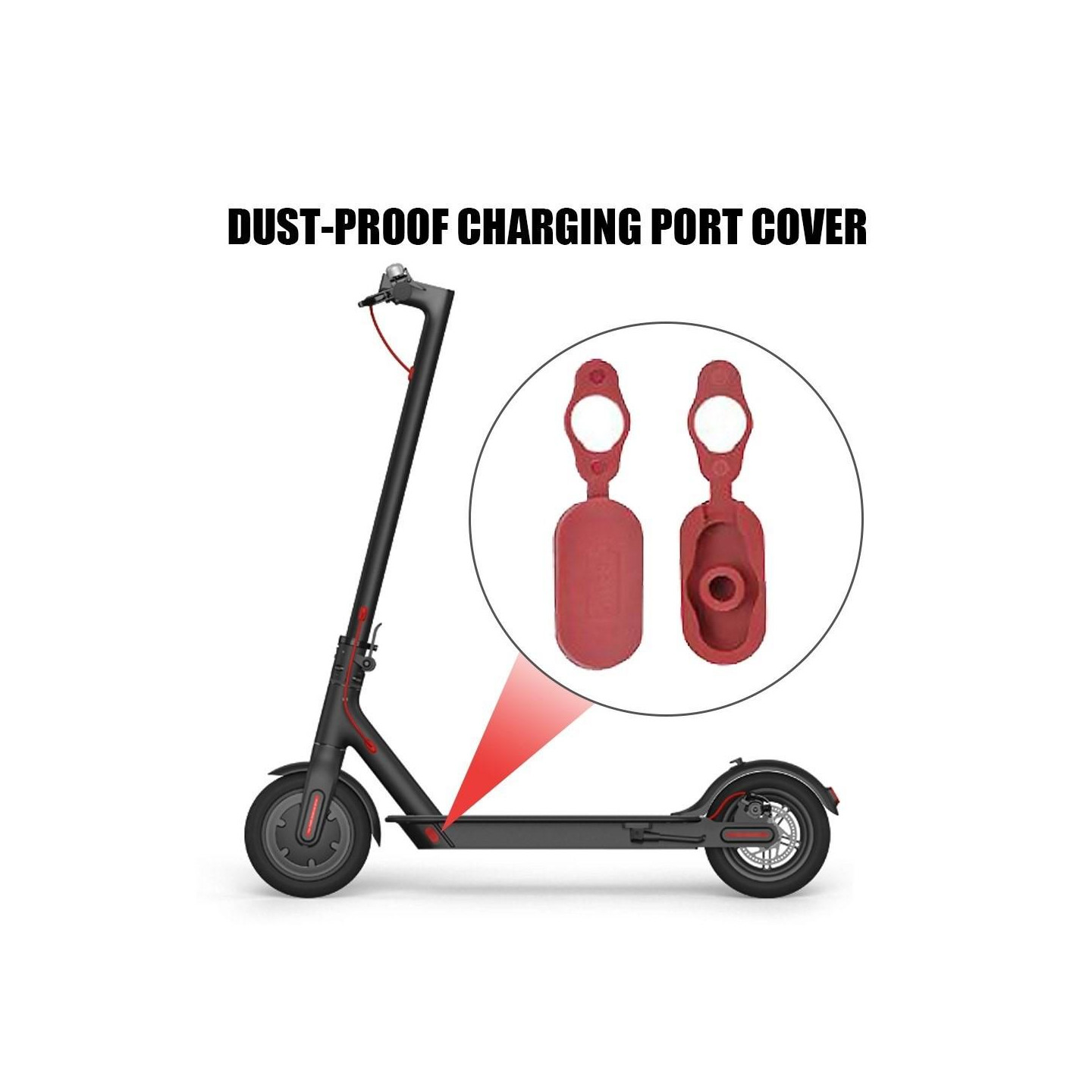 Vaihtolatausreiän kansi Xiaomi Mijia M365 - skootterille