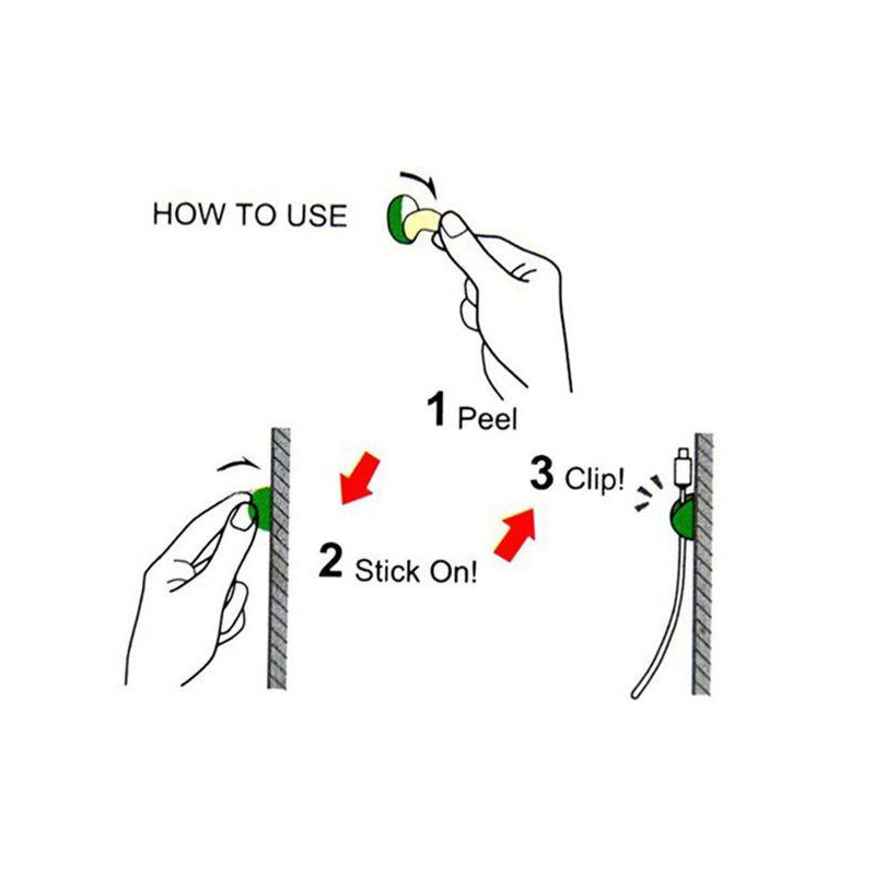 Kabelholder dobbel holder for alle typer kabler Grøn