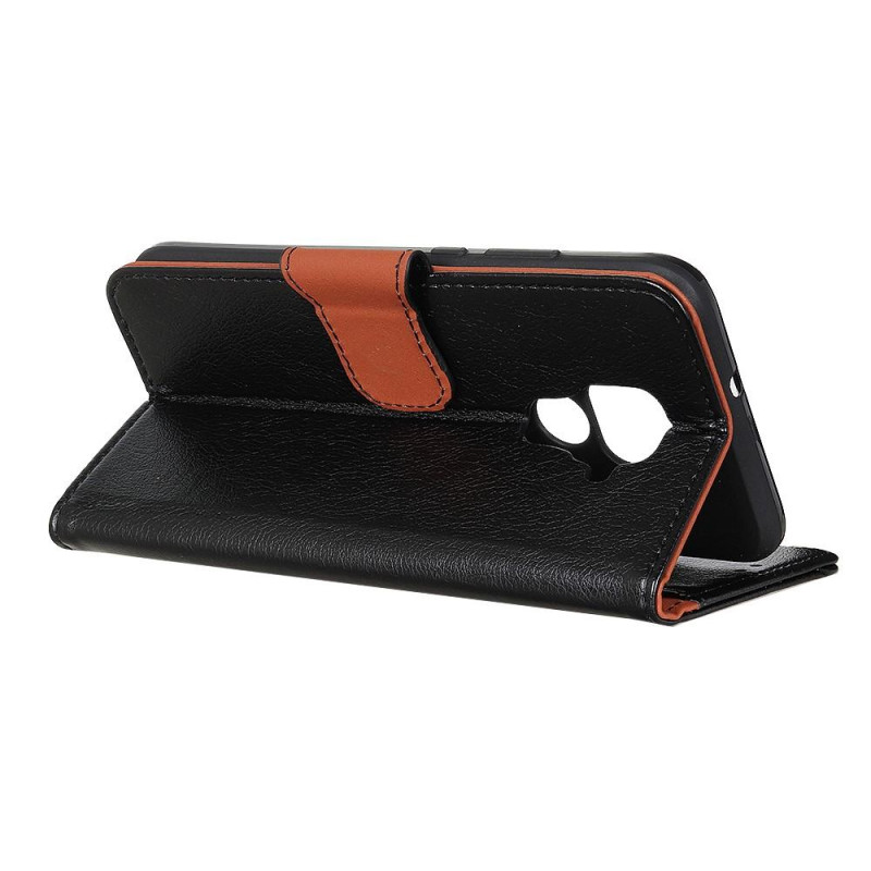 Textured Split Wallet Case for Xiaomi Redmi Note 9 - Black
