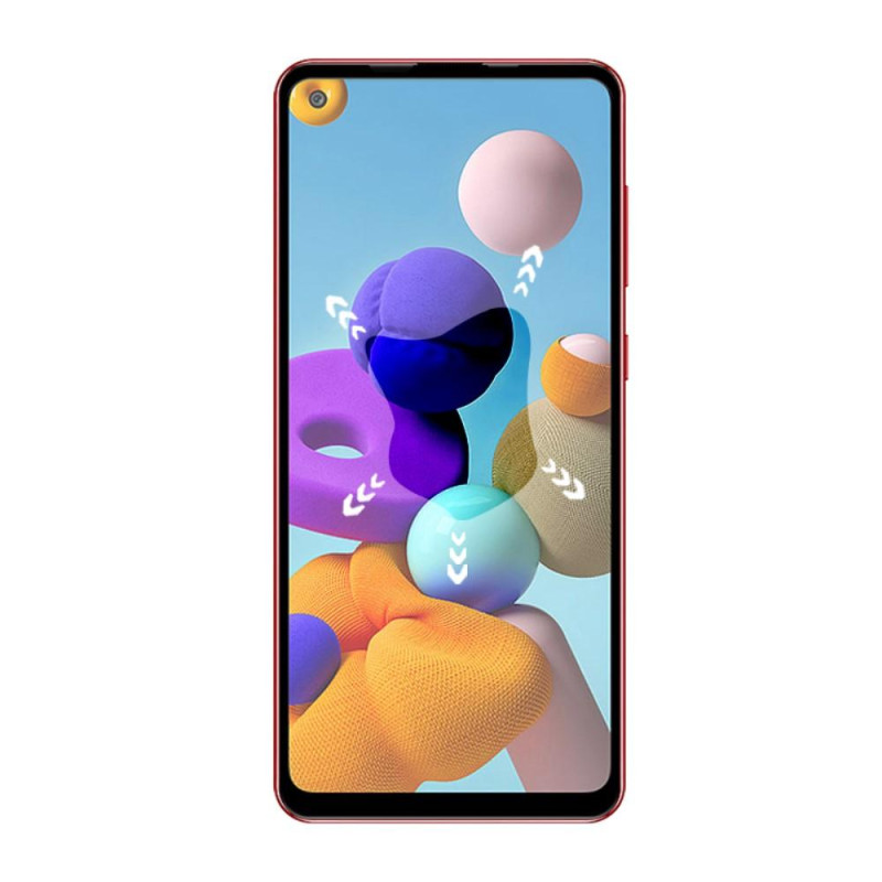 AMORUS Samsung Galaxy A21s Herdet Glass - Svart