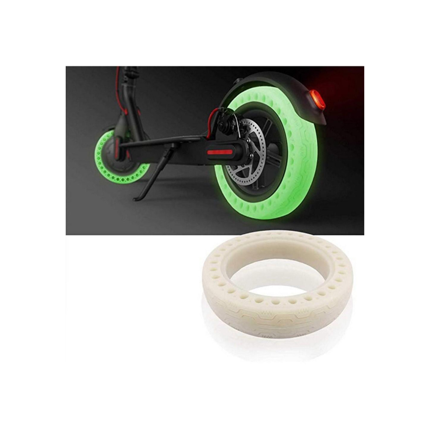 Natfluorescerende gummidæk til Xiaomi Mijia M365 elektrisk scooter 2stk