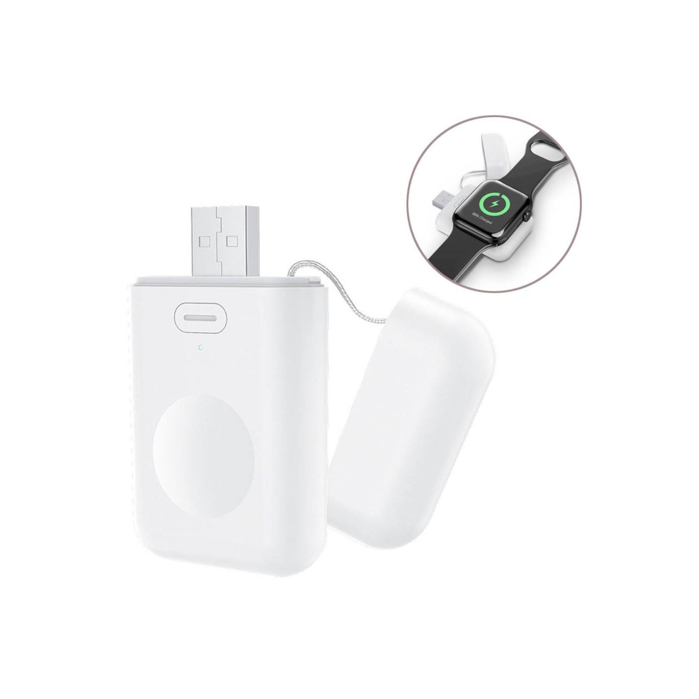 Trådløs oplader Powerbank til Apple Watch Serie 7/6/5/4/3/2/1