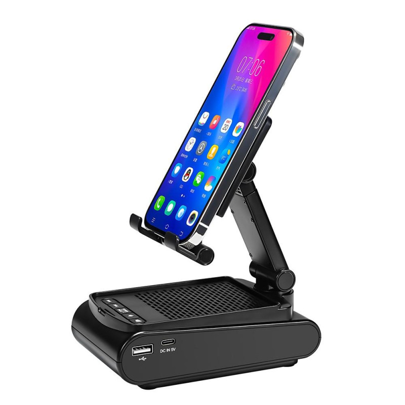 Mobile Phone Holder Bluetooth Speaker Folding Portable Speaker