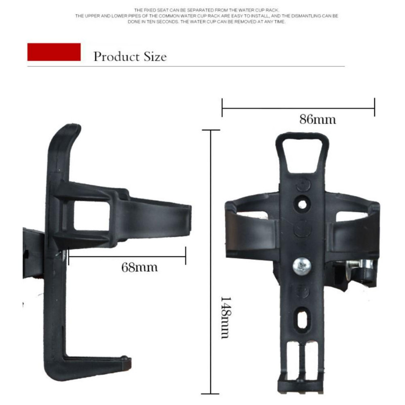 Bracket Holder Bottle Cage for Xiaomi Mijia M365 Electric Scooter - Black