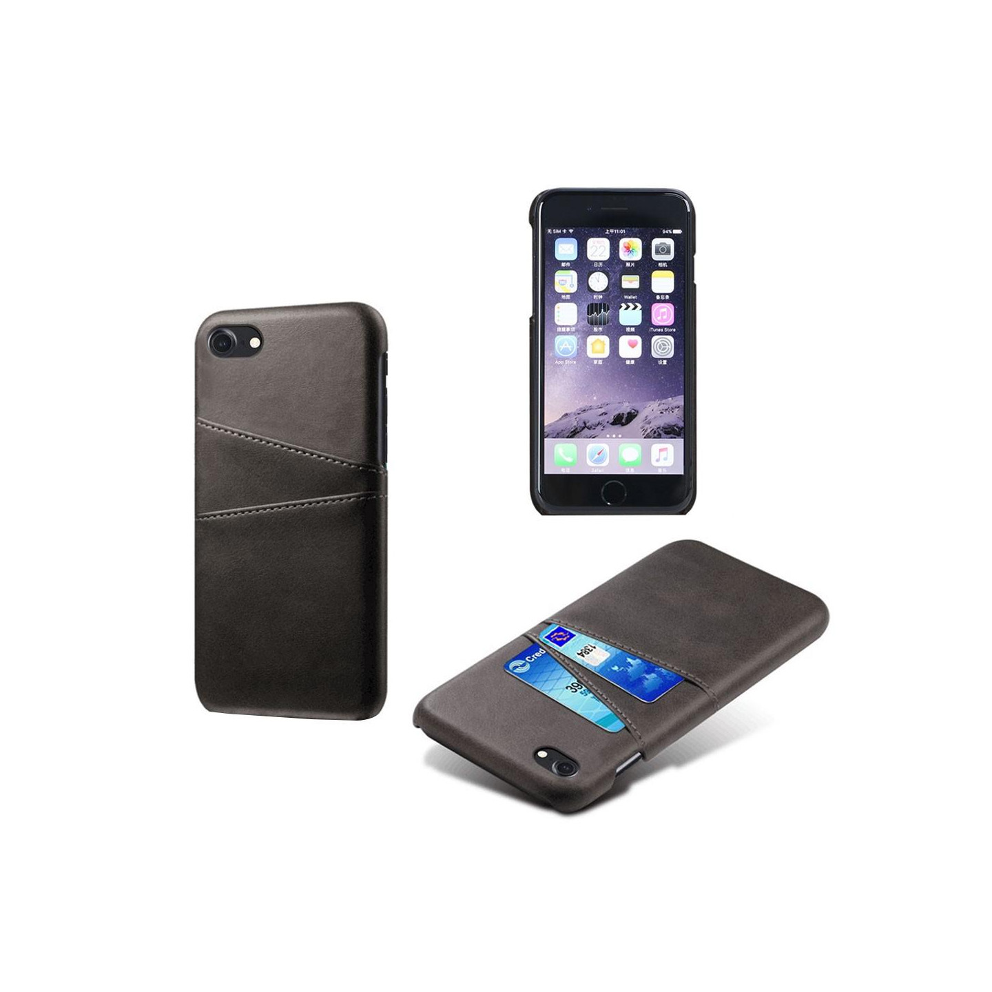 KSQ Case with Card Slot for iPhone 8 / 7 / SE 2020