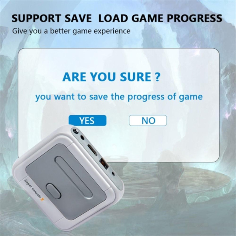 SUPER CONSOLE X Mini Game Console with 2 Wireless Controller